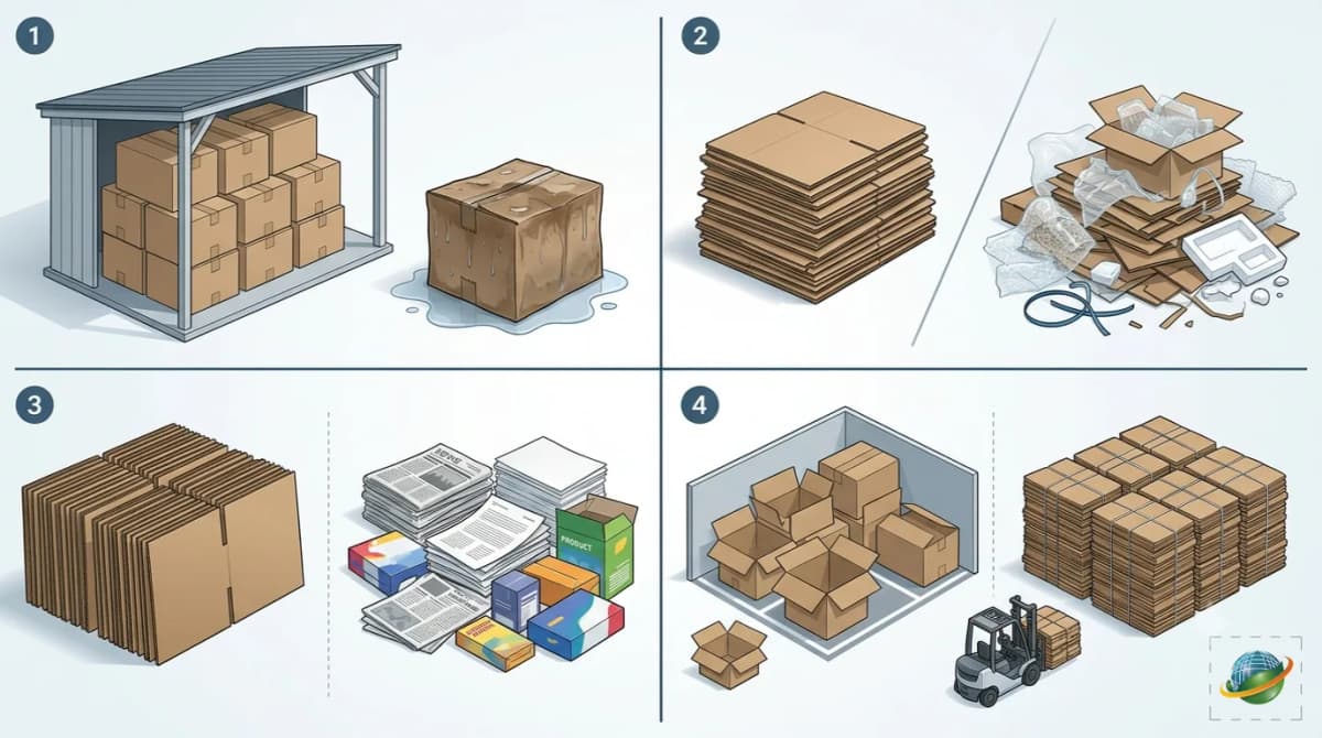 Các yếu tố ảnh hưởng giá trị giấy carton phế liệu khi thu gom