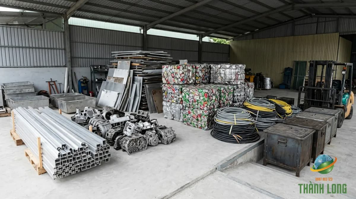 Phân loại nhôm phế liệu theo dạng hàng trước khi bán