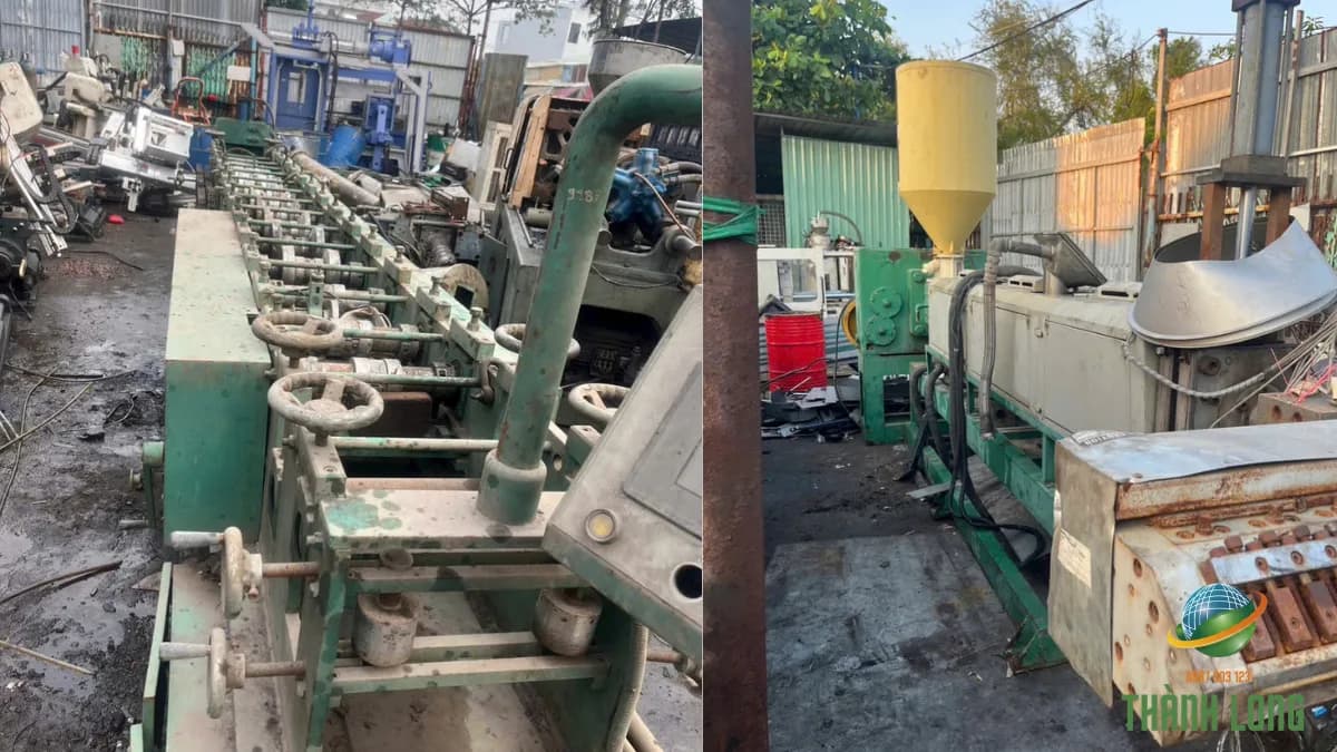 Các máy móc công nghiệp cũ được kiểm tra hiện trạng trước khi thanh lý