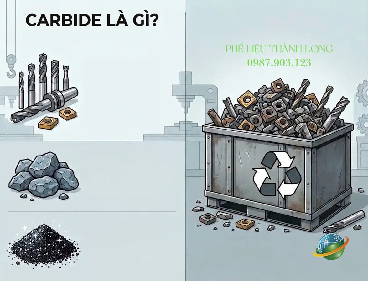 Dao cụ carbide, mảnh insert và mũi khoan HSS được phân loại để tái chế