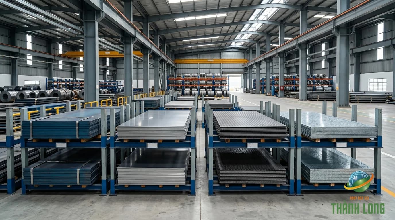 Các loại thép tấm cán nóng, cán nguội, thép gân và thép mạ kẽm